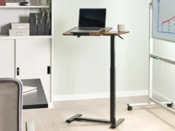 Manuelt justerbart hæve sænkebord til bærbar computer SCHOLA Brun/sort 70 cm 40 cm