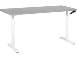 Manuelt justerbart hæve sænkebord DESTINAS Grå/hvid 160 cm 72 cm