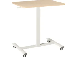 Manuelt justerbart hæve sænkebord til bærbar computer ACADEMIA Lysebrun/hvid 65 cm 48 cm