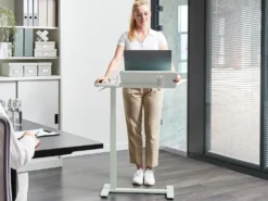 Manuelt justerbart hæve sænkebord til bærbar computer SCHOLA Lysegrøn 70 cm 40 cm