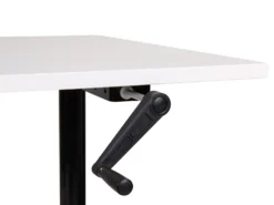 Manuelt justerbart hæve sænkebord DESTINAS Hvid/sort 160 cm 72 cm