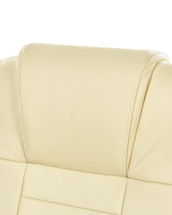 Massagestol DIAMOND med varme Ægte læder Beige