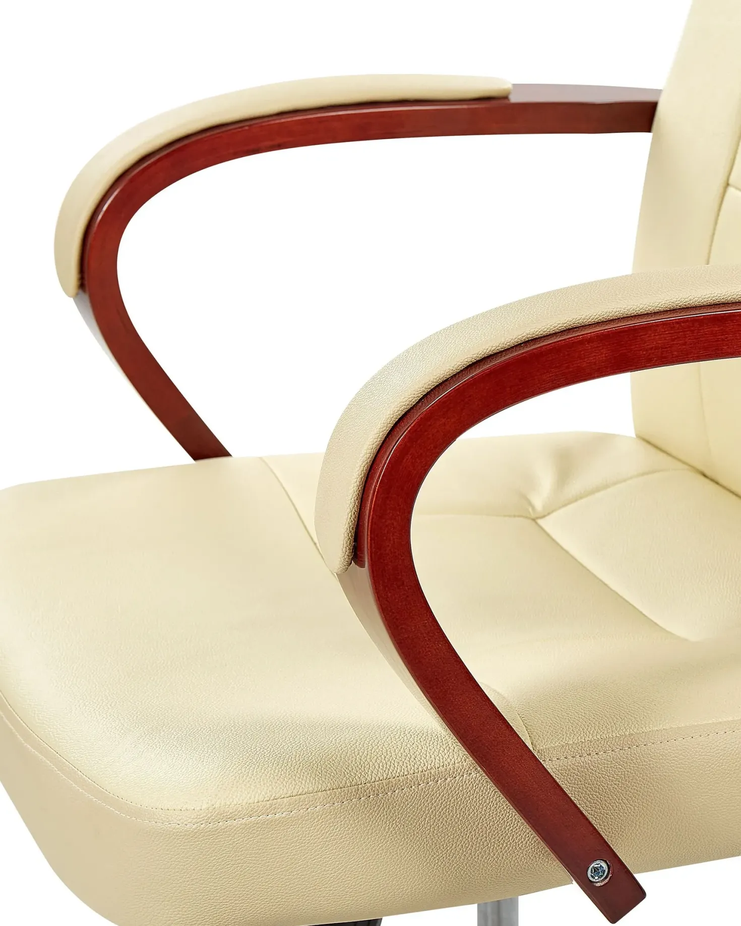 Massagestol DIAMOND med varme Ægte læder Beige
