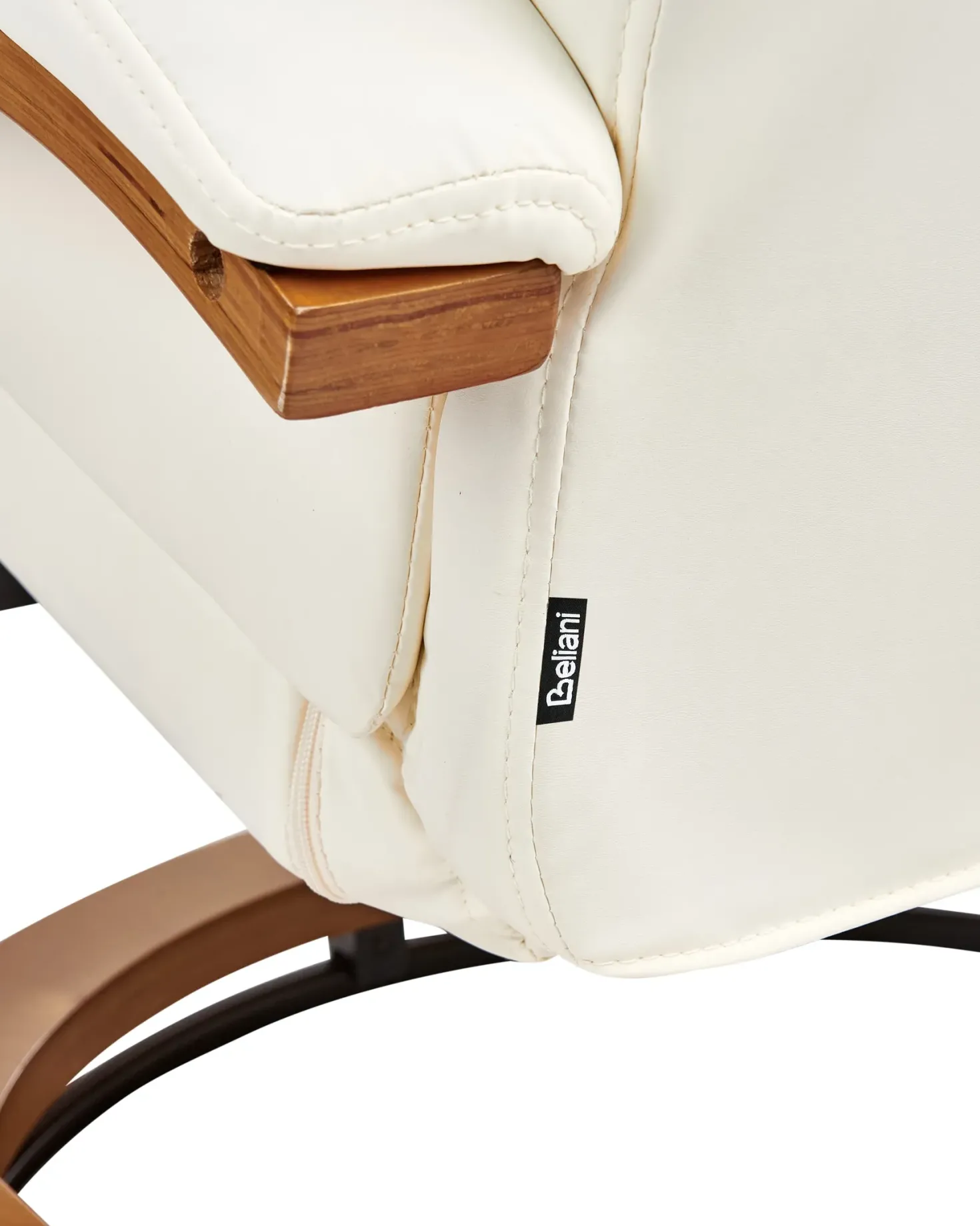 Massagestol FORCE med fodskammel Kunstlæder Hvid