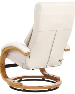 Massagestol FORCE med fodskammel Kunstlæder Lys Beige