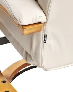 Massagestol FORCE med fodskammel Kunstlæder Lys Beige