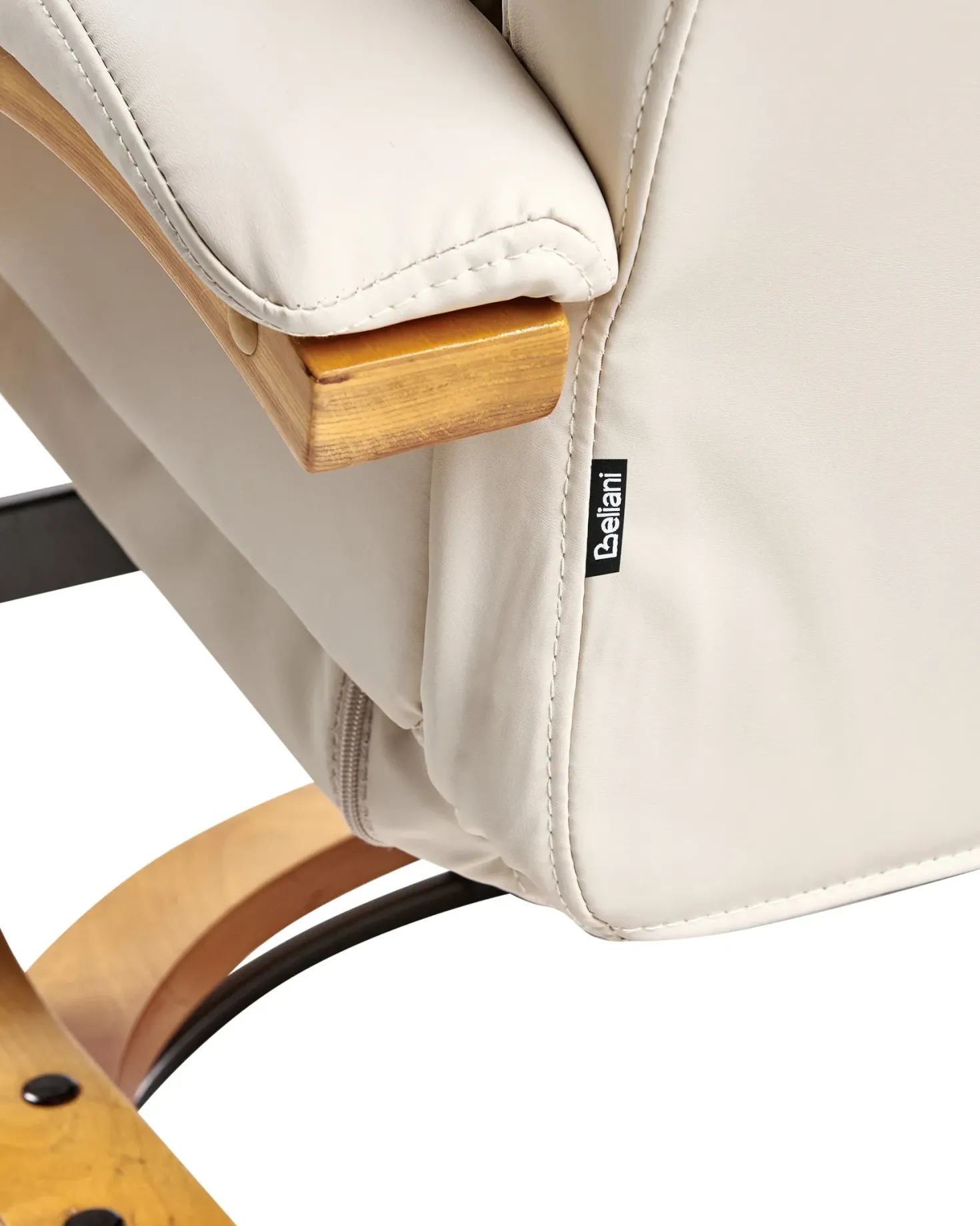 Massagestol FORCE med fodskammel Kunstlæder Lys Beige