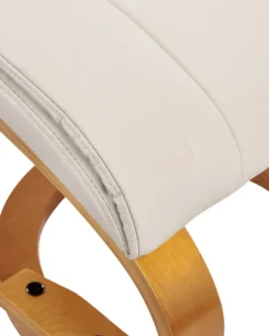 Massagestol FORCE med fodskammel Kunstlæder Lys Beige