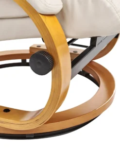 Massagestol FORCE med fodskammel Kunstlæder Lys Beige