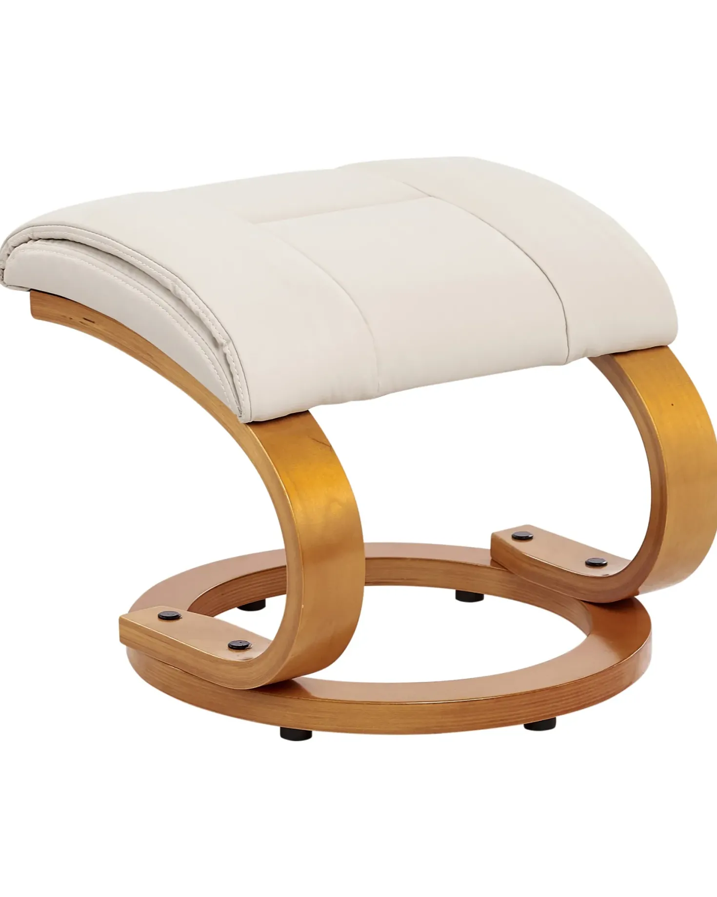 Massagestol FORCE med fodskammel Kunstlæder Lys Beige