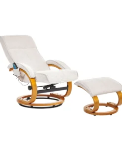 Massagestol HERO med fodskammel Lys Beige