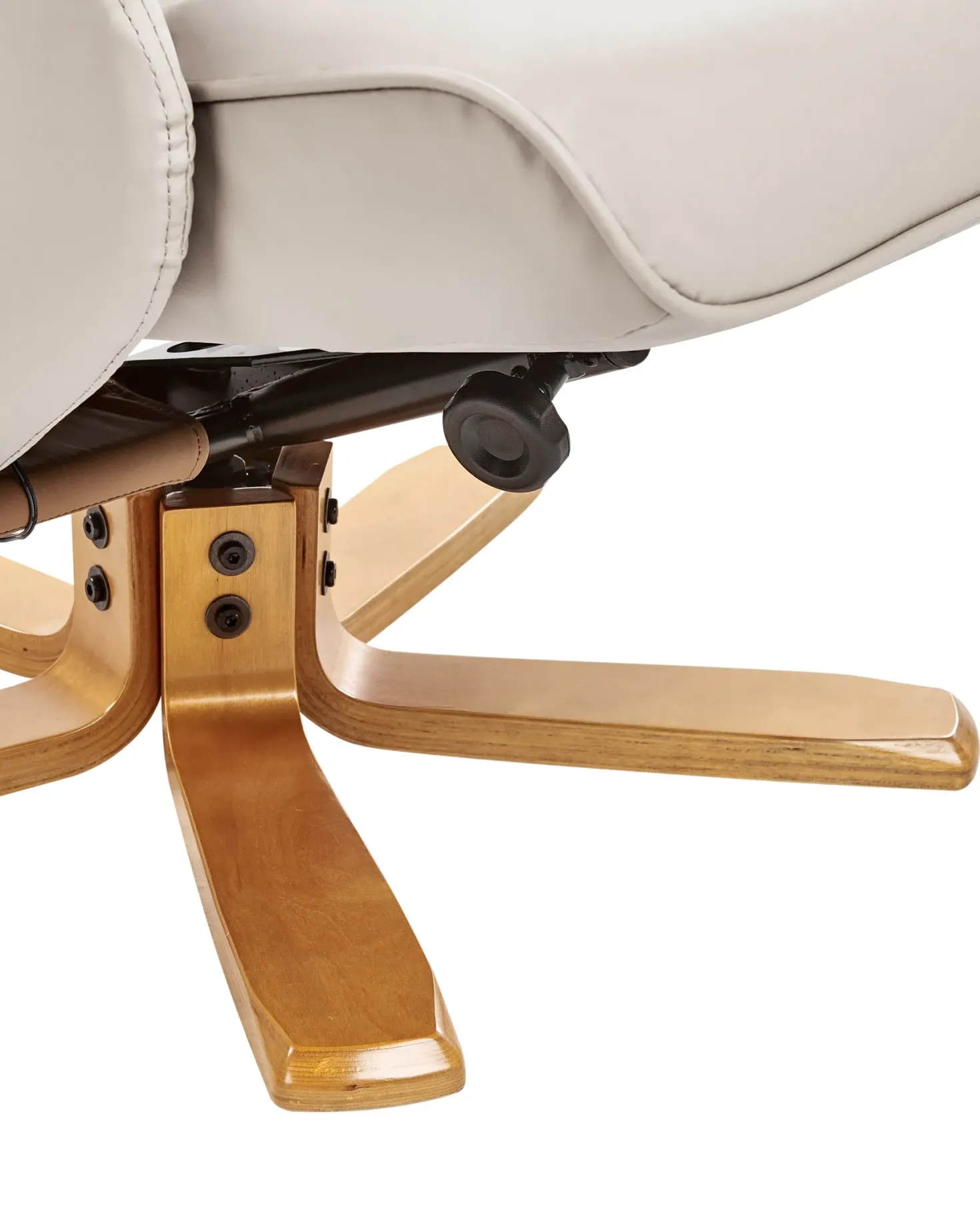 Massagestol RELAXPRO med fodskammel Kunstlæder Lys Beige