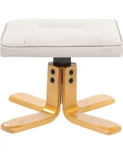 Massagestol RELAXPRO med fodskammel Kunstlæder Lys Beige