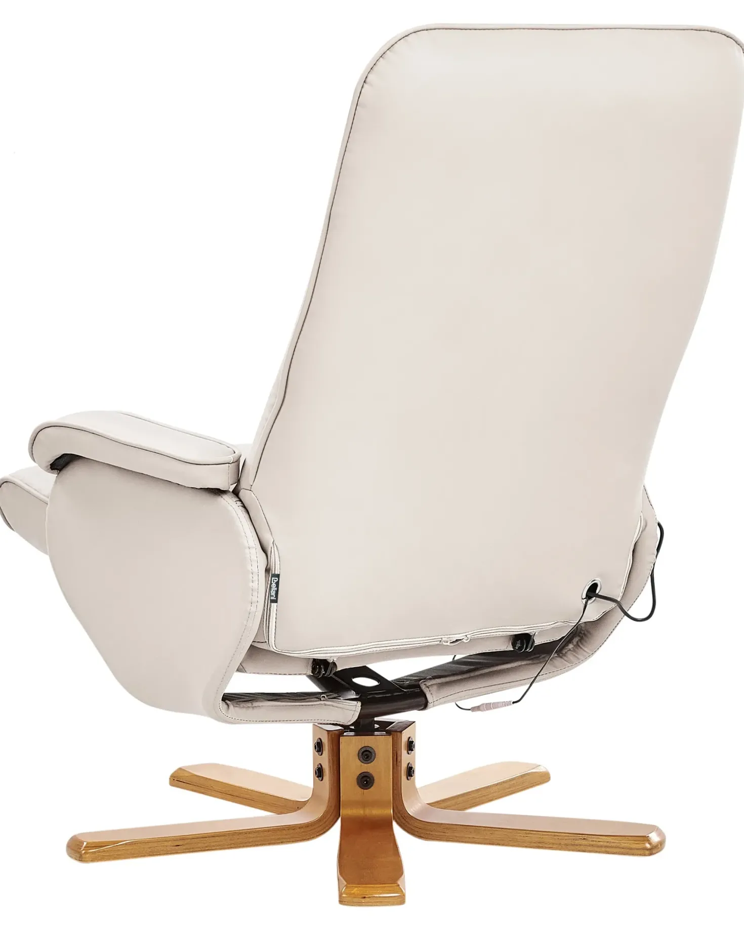 Massagestol RELAXPRO med fodskammel Kunstlæder Lys Beige