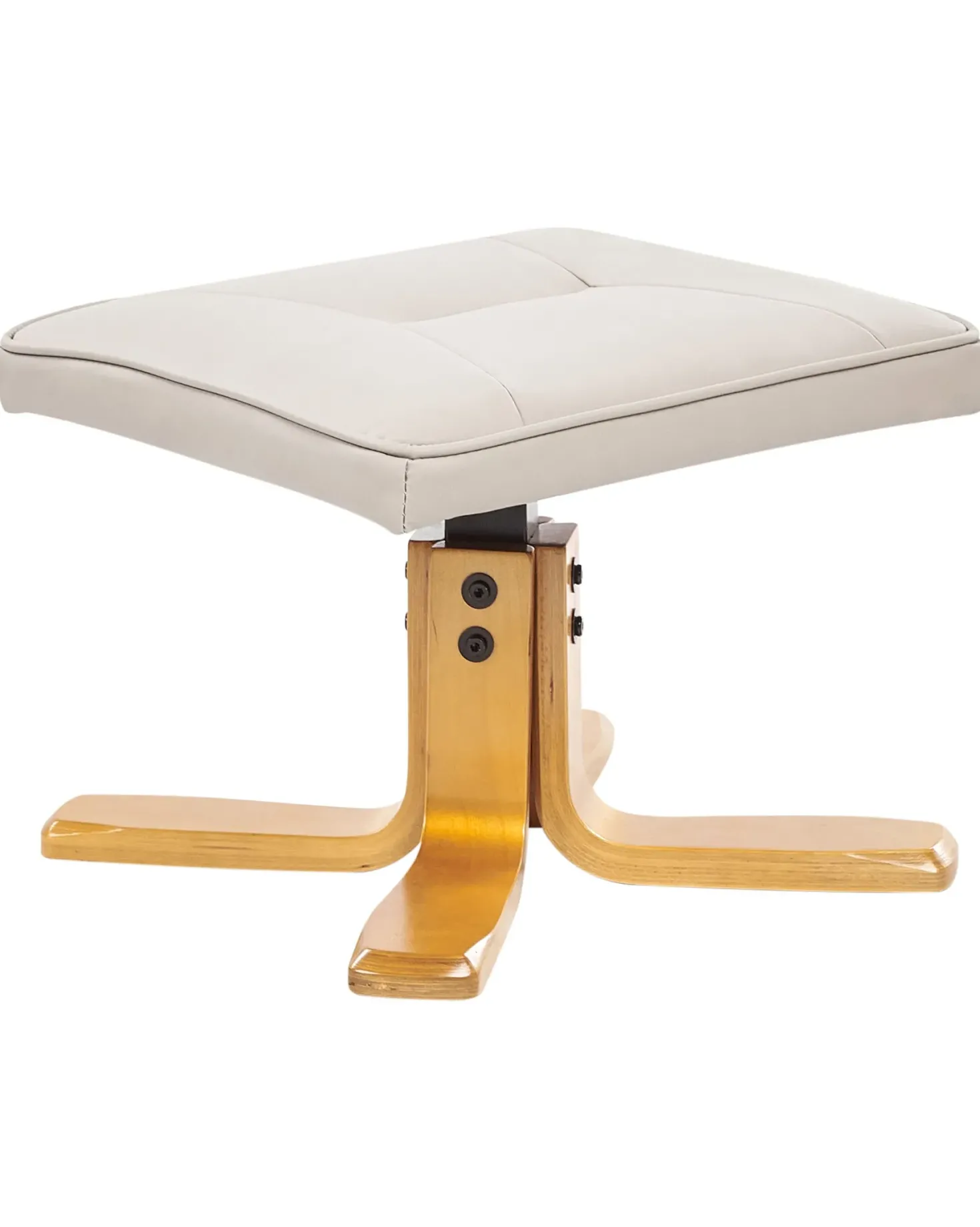 Massagestol RELAXPRO med fodskammel Kunstlæder Lys Beige