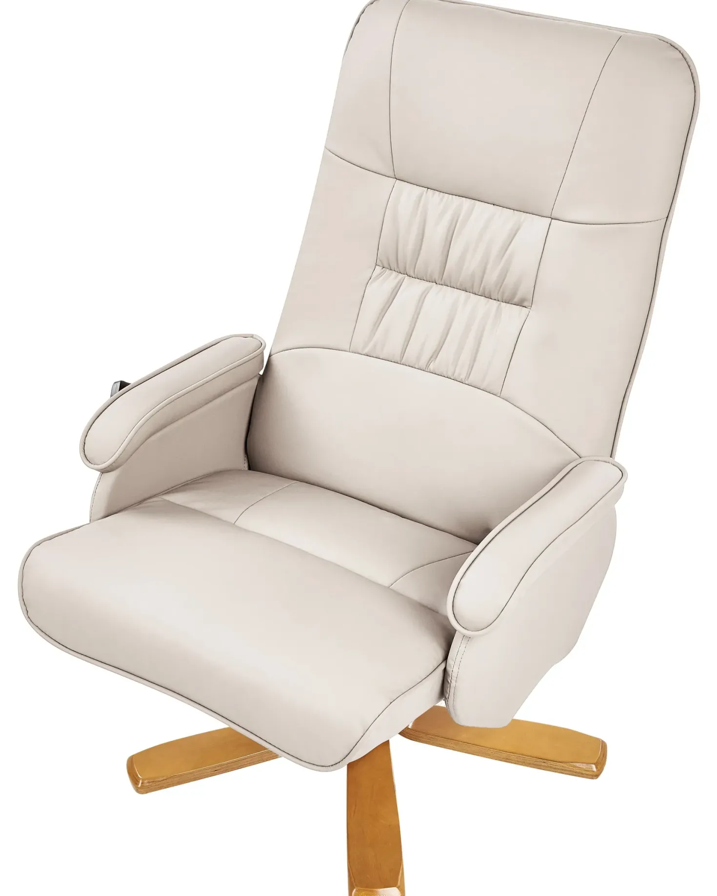 Massagestol RELAXPRO med fodskammel Kunstlæder Lys Beige