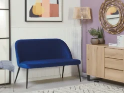 Middagsbænk 2 personers OSBY Velour Navy Blå