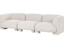 MJALBI 3 personers Modulsofa Cremehvid Boucle