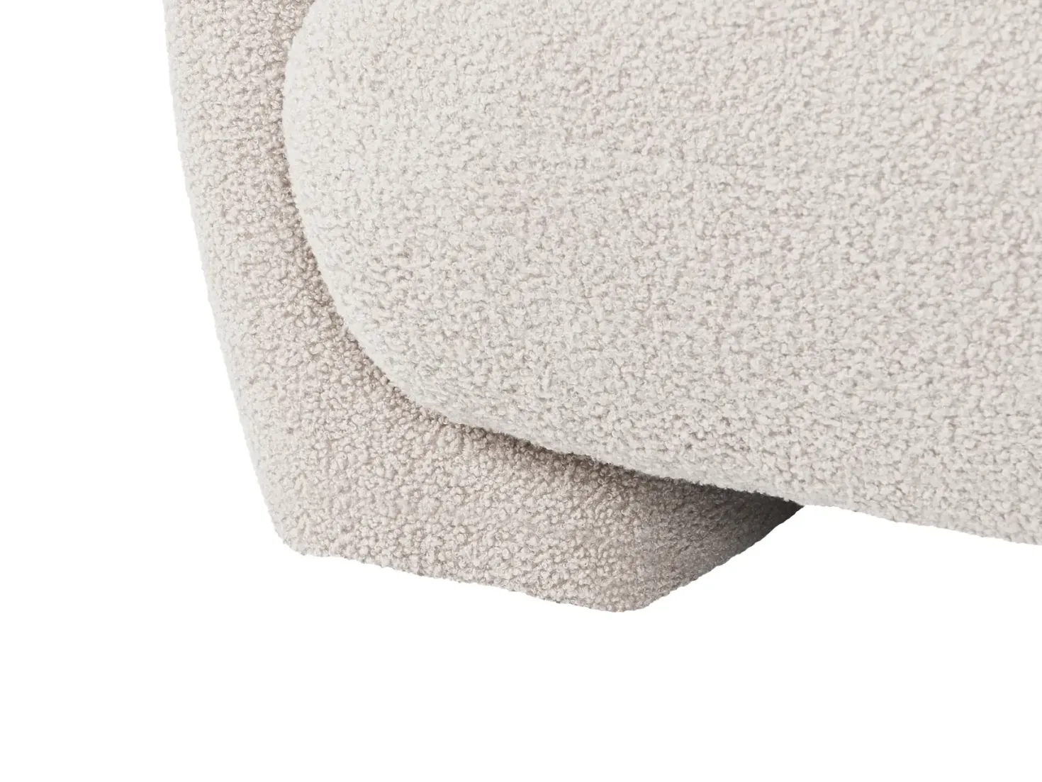 MJALBI 3 personers Modulsofa Cremehvid Boucle
