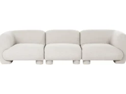 MJALBI 3 personers Modulsofa Cremehvid Boucle