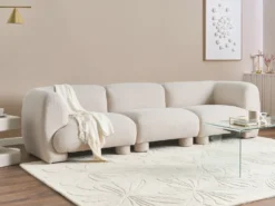 MJALBI 3 personers Modulsofa Cremehvid Boucle