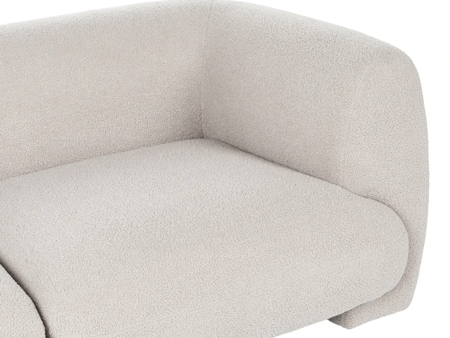 MJALBI 3 personers Modulsofa Cremehvid Boucle