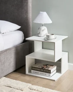Natbord BAEUVAL Hvid