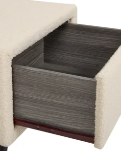 Natbord med 1 skuffe FLAYAT Boucle Beige