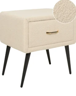 Natbord med 1 skuffe FLAYAT Boucle Beige