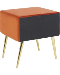 Natbord med 1 skuffe FLAYAT Velour Orange