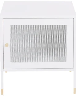 Natbord OSSETT Metal Hvid