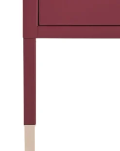Natbord OSSETT Metal Mørkerød