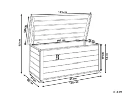 Opbevaringsboks CAMPALTO 113 cm 50 cm Mørkebrun