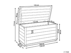 Opbevaringsboks CAMPALTO 123 cm 60 cm Mørkegrå
