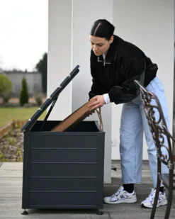 Opbevaringsboks CAMPALTO 123 cm 60 cm Mørkegrå