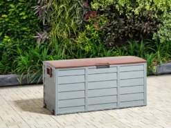 Opbevaringsboks LOCARNO 112 cm 50 cm Brun