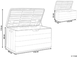 Opbevaringsboks MILIES 116 cm 60 cm Hvid