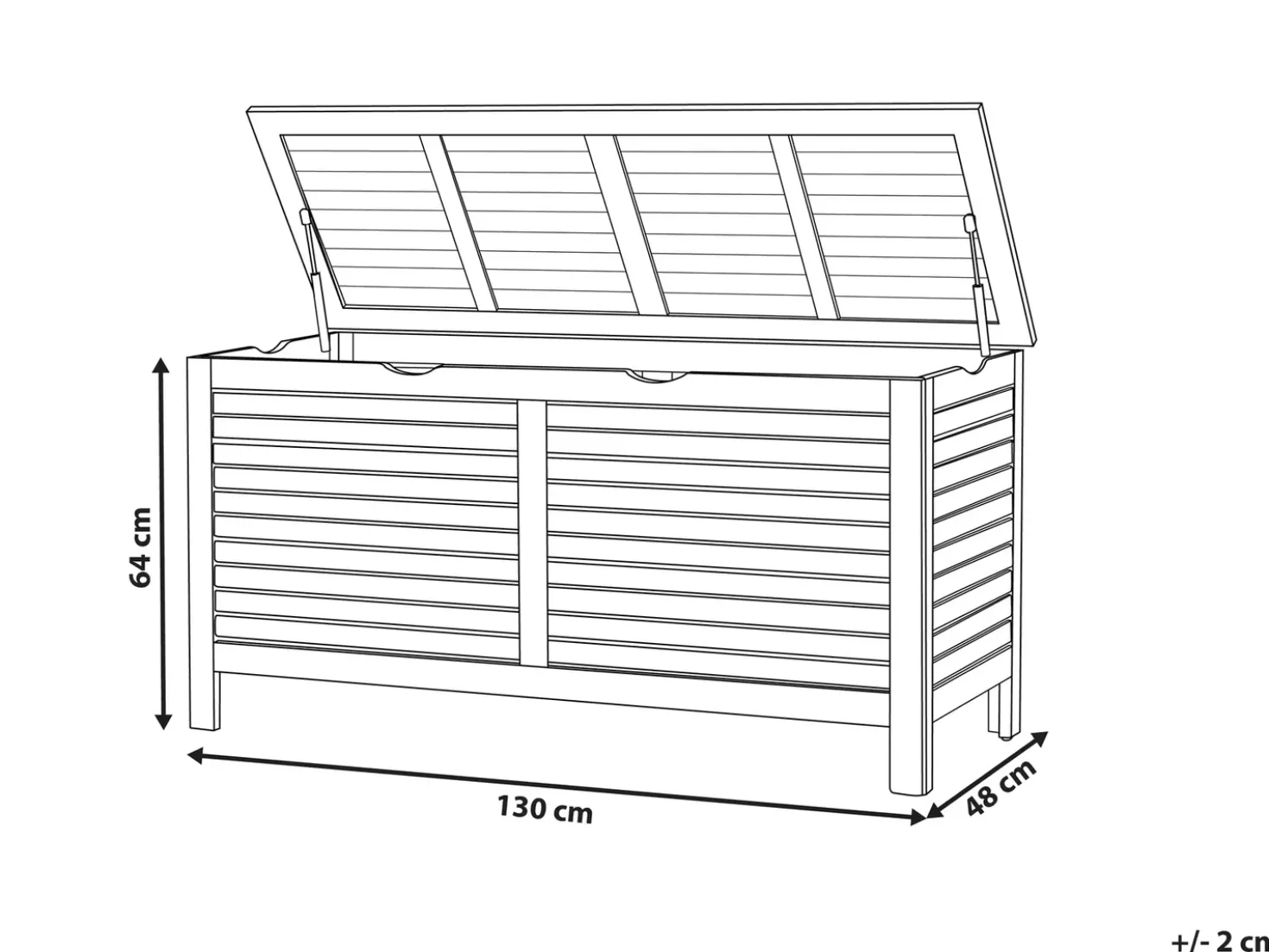 Opbevaringsboks RIVIERA 130 cm 48 cm Brun