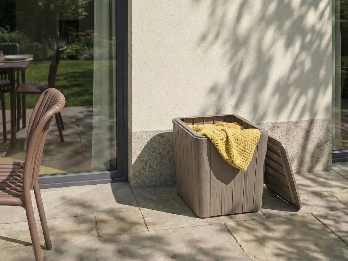 Opbevaringsboks SARANDI 40 cm 40 cm Brungrå