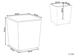 Opbevaringsboks SARANDI 40 cm 40 cm Brungrå