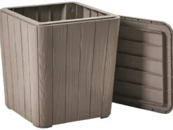 Opbevaringsboks SARANDI 40 cm 40 cm Brungrå