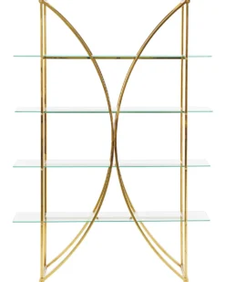 Opbevaringsskab med 4 hylder HOLLOW Metal 175 cm Guld