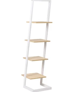 Opbevaringsskab med 4 hylder JOPLIN 143 cm Hvid