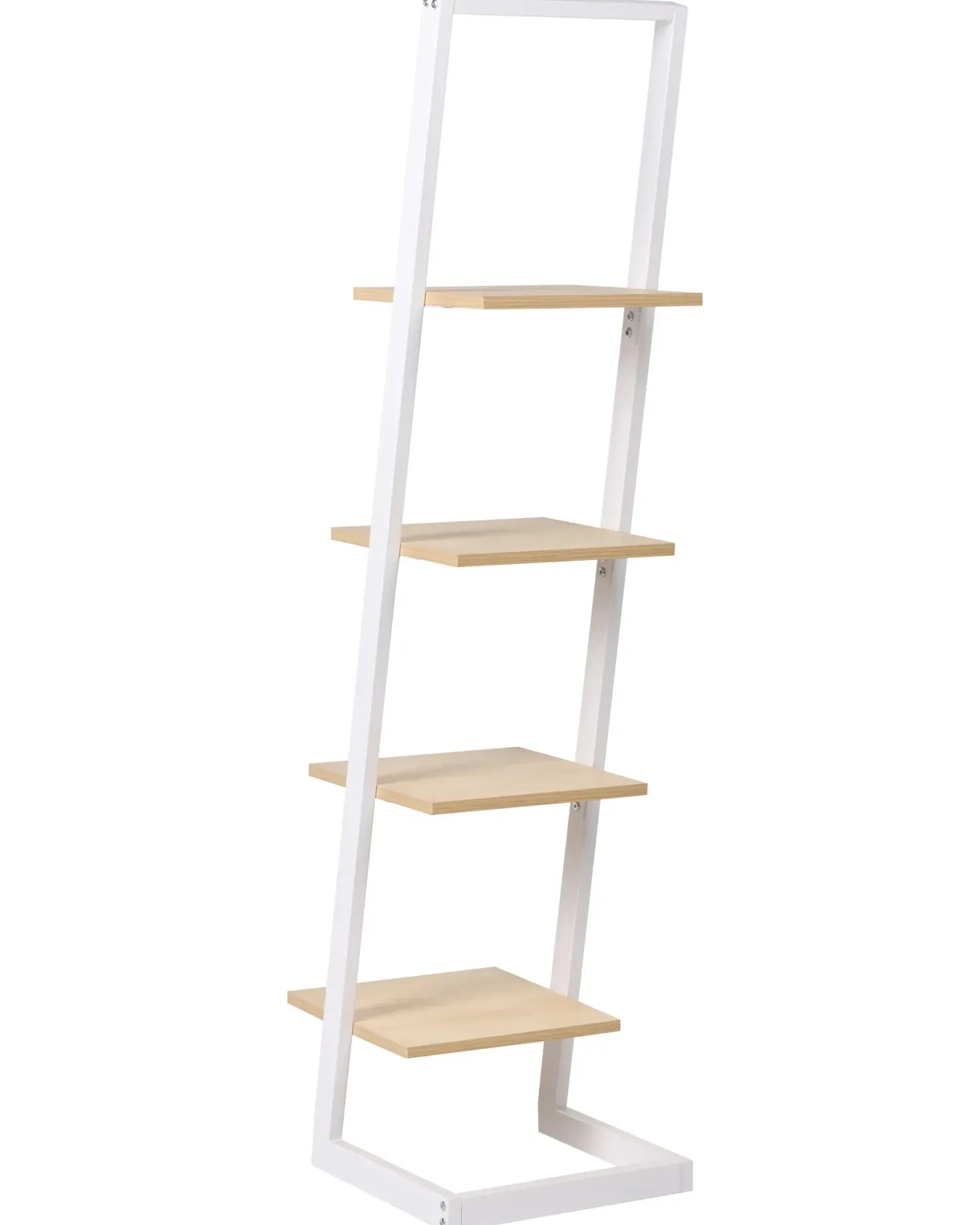 Opbevaringsskab med 4 hylder JOPLIN 143 cm Hvid