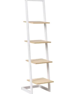 Opbevaringsskab med 4 hylder JOPLIN 143 cm Hvid