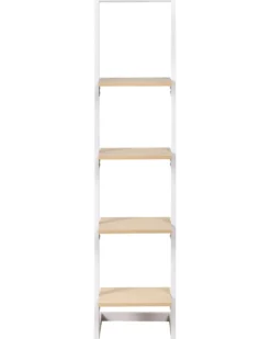 Opbevaringsskab med 4 hylder JOPLIN 143 cm Hvid