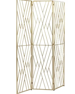 3 panelers rumdeler ASOLO Guld 117 cm 170 cm