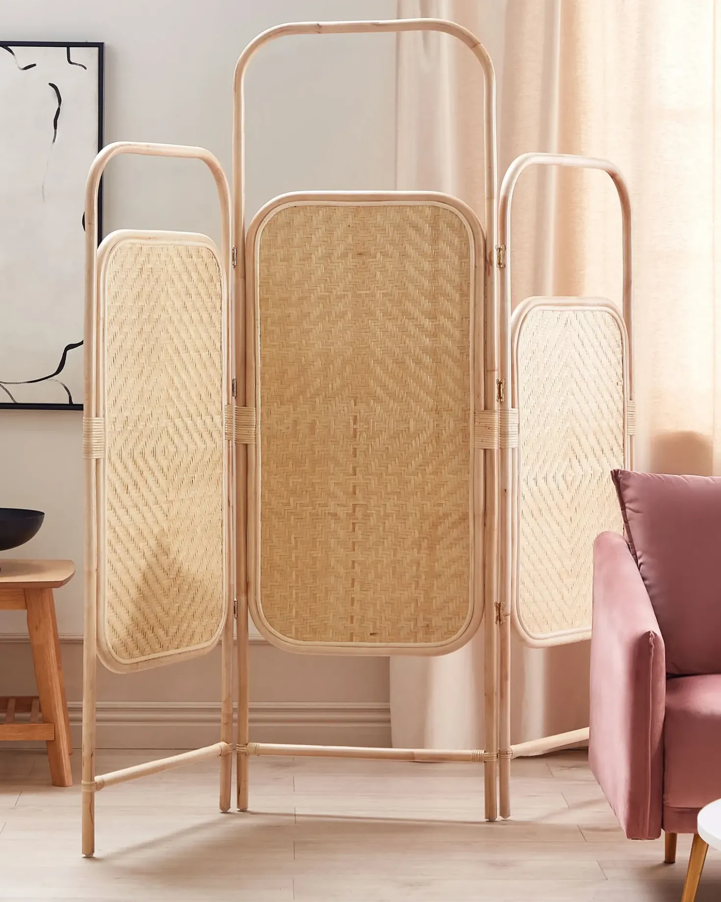 3 panelers rumdeler CARPI Naturlig 166 cm 180 cm
