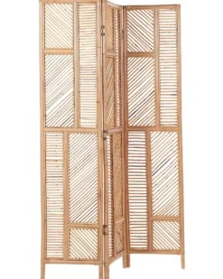 3 panelers rumdeler LAMEZIA Lysebrun 117 cm 180 cm