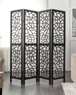 4 panelers rumdeler PIANLARGO Sort 163 cm 170 cm